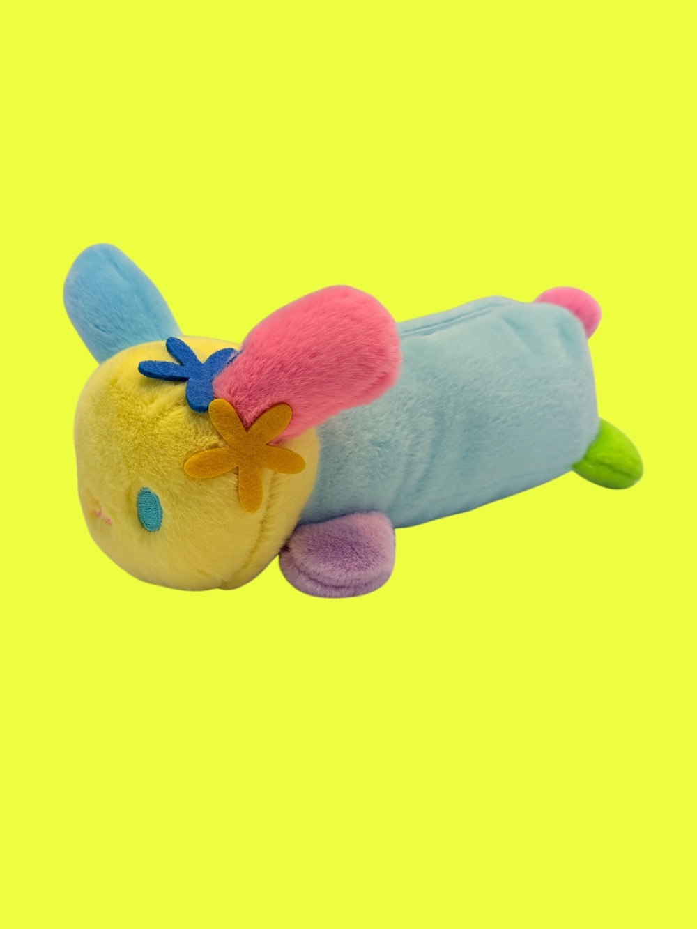 Sanrio Usahana Plush Multi-Color Small Pencil Pouch new no tags